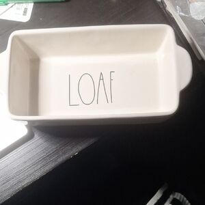 Rae Dunn Cream LOAF Bakeware EUC